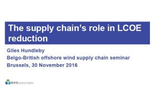 Update on UK Offshore Wind Farm Projects OWNE November 2016