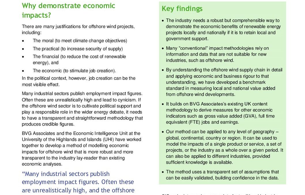 A new economic impact methodology for offshore wind